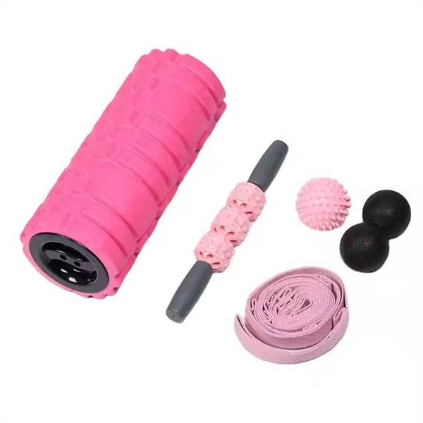 5-in-1 Gym Exercise Muscle Massage Foam Roller Set Yoga Pillar with ABS/EVA Material