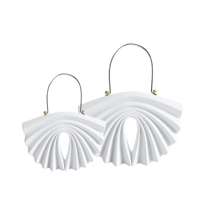 Fan-shaped resin bag ornaments